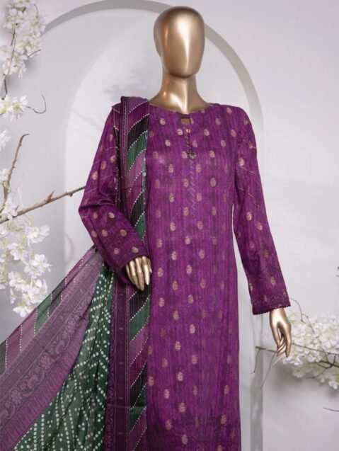 jacquard slub lawn suit